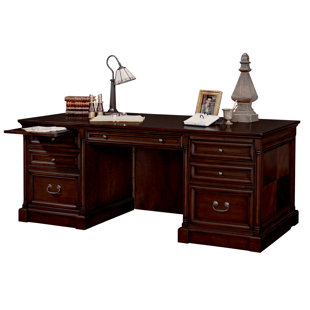 Leather Top Executive Desk Wayfair Mt View Office Flat Top Executive Desk