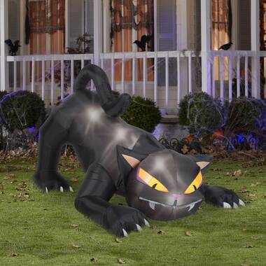 Airblown Yard Decor SALE! New 8' Black Scary Cat Halloween Inflatable 