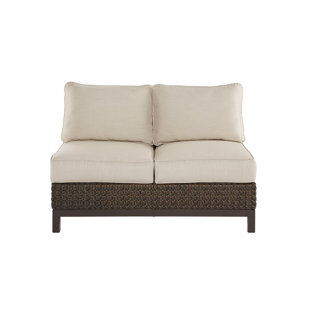 Go to store & view more images Gracie Oaks Asphodèle Wicker Patio Loveseat with Cushions