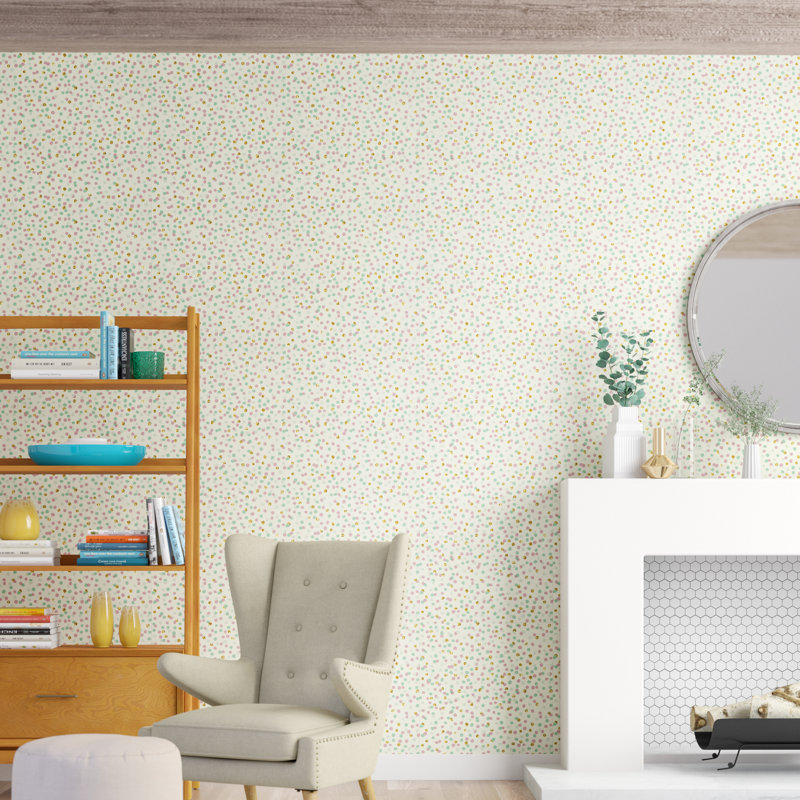 Wrought Studio Rumfelt Confetti 16 5 L X 20 5 W Polka Dot Peel