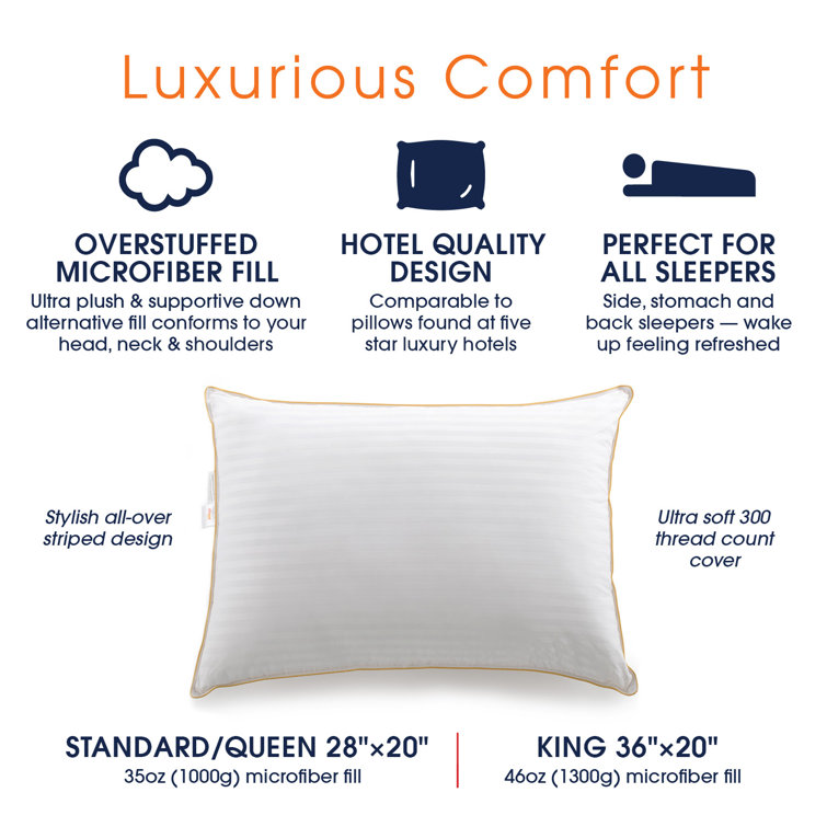 down alternative fill pillows