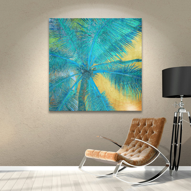 Bay Isle Home Palm Tree Sunset Ii Painting Print On Wrapped Canvas