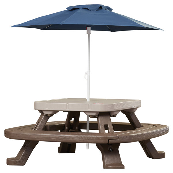 little tikes fold and store picnic table umbrella