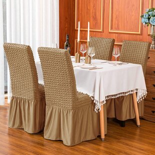 New Chair Cover Home Hotel Dining Room Slipcover Pleated Skirt Banquet Decor 