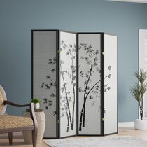 Room Divider Privacy Screen Partition Wall Folding Screen Separator Canvas 4P 