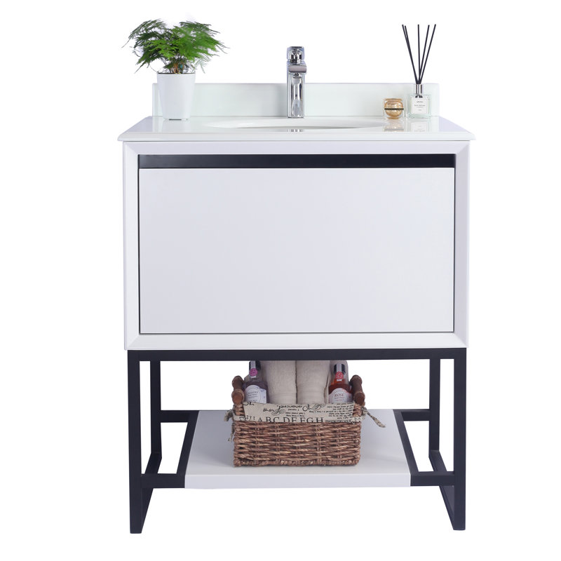 Brayden Studio Riey 30 Single Dual Mounted Bathroom Vanity Set Single Dual Mounted Bathroom Vanity Set