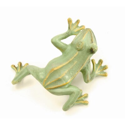 ACHLA Jumping Frog Statue  Color: Green