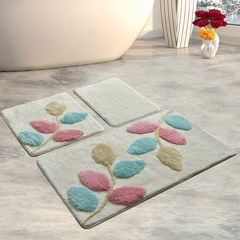 Rosalind Wheeler Portslade 3 Piece Rectangle Non Slip Bath Mat Set Wayfair Co Uk