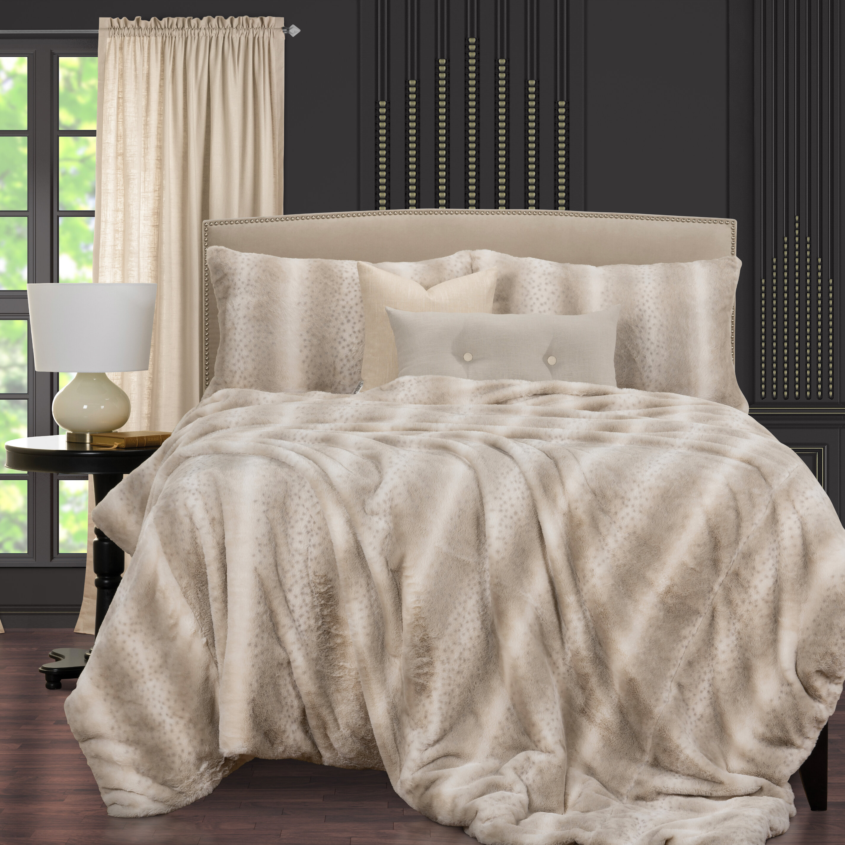 F Scott Fitzgerald Night On The Town Faux Fur Duvet Set Wayfair