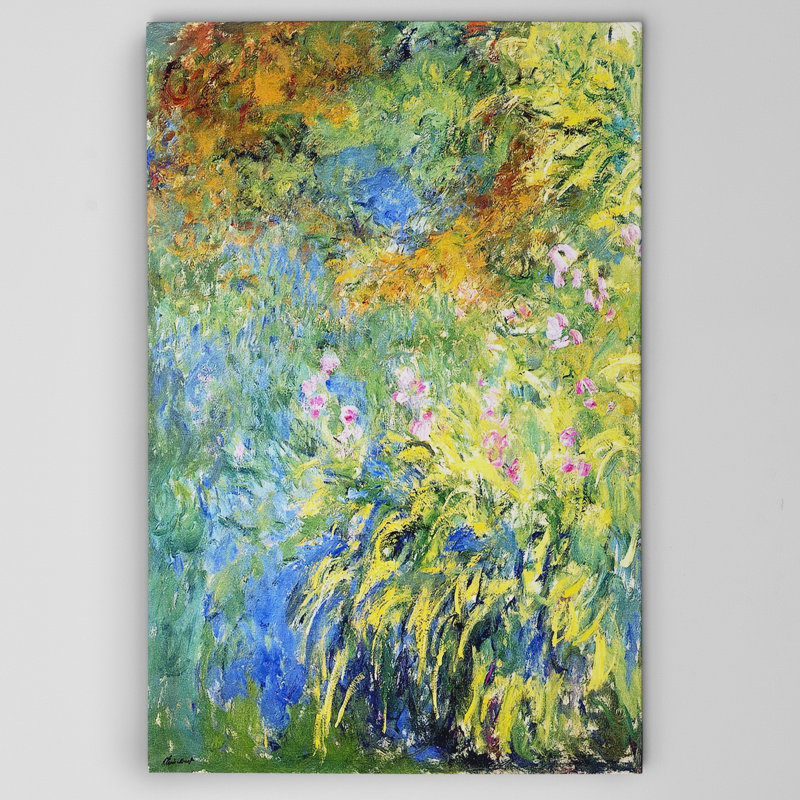 Winston Porter Irises By The Pond By Claude Monet Oil Painting Print Reviews Wayfair