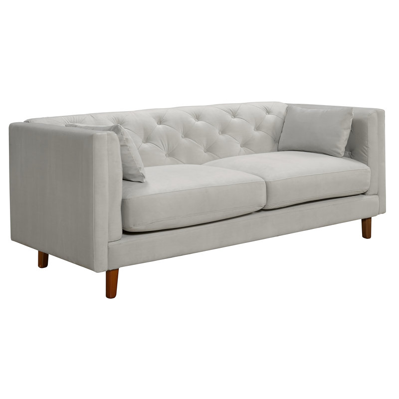 Elle Decor Celeste Canvas 75 Tuxedo Arm Sofa Reviews Wayfair