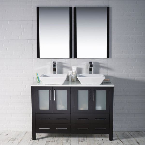 Orren Ellis Mance 48" Double Bathroom Vanity Set with ...