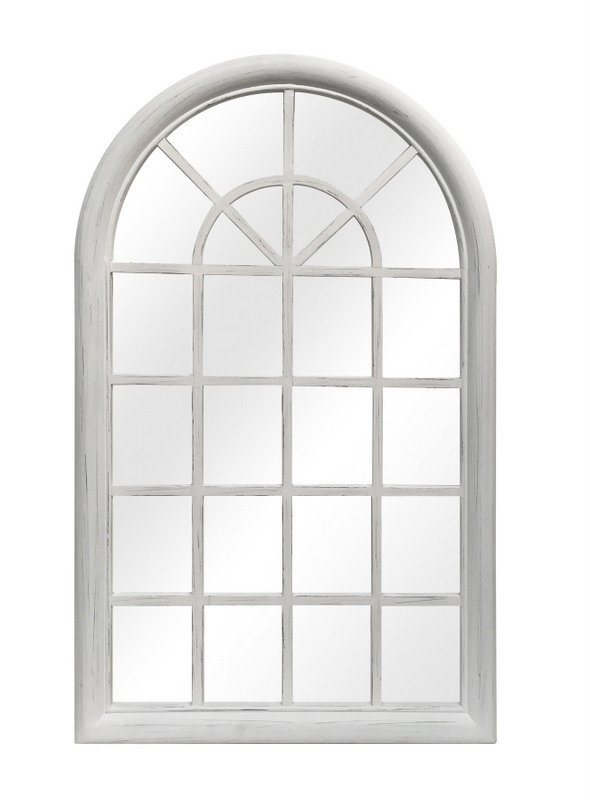 Selections By Chaumont Arched Wood Pane Mirror Farmhouse Country