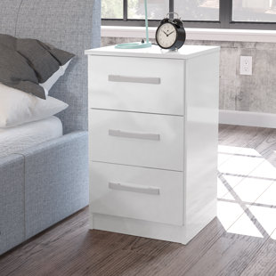 White High Gloss Bedside Table Wayfair Co Uk Quickview