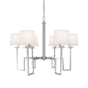 Borquez 6-Light Shaded Chandelier