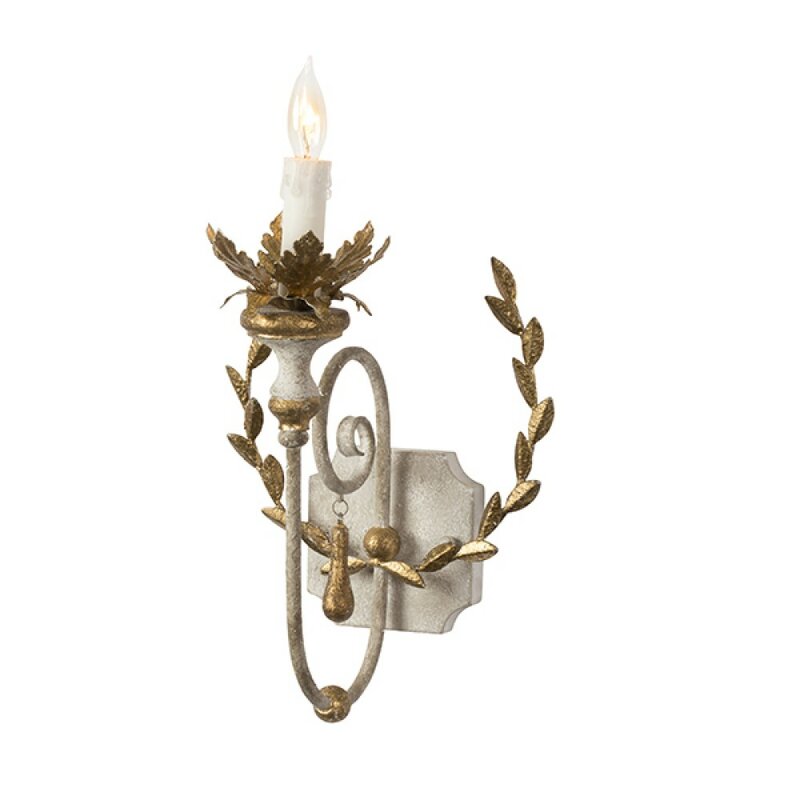 Aidan Gray Cumiers Leaves Candle Style Wall Sconce