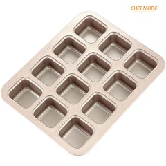 6 Cup Large Silicone Bun/Muffin Non Stick Tray Baking Pudding Black Mould 