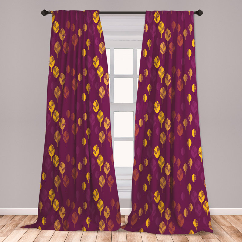East Urban Home Fall Autumn Room Darkening Rod Pocket Curtain Panels Wayfair