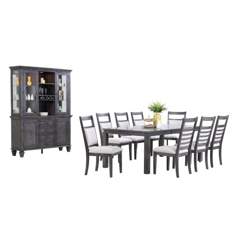 Middlebury 11 Piece Solid Wood Dining Set
