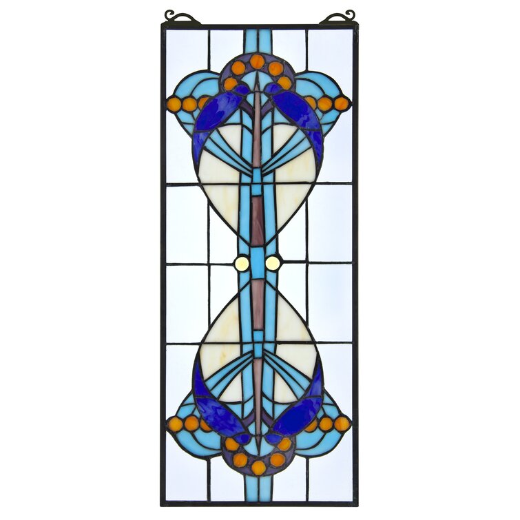 Design Toscano Bauhaus Modern Tiffany Style Stained Glass Window Panel Wayfair