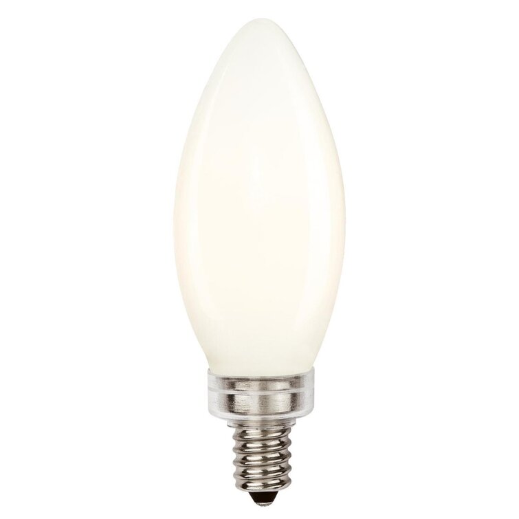 Non-Dimmable LUNSY E12 LED Candelabra Bulb 600 Lumens Daylight White 5000K Chandelier Bulbs 12 Pack Decorative Candle Light Bulbs E12 Base 60 Watt Equivalent