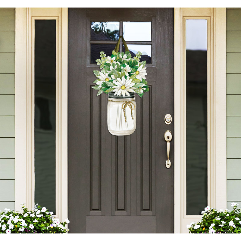 Studio M Farmhouse Daisies Decorative Front Door Sign Wayfair