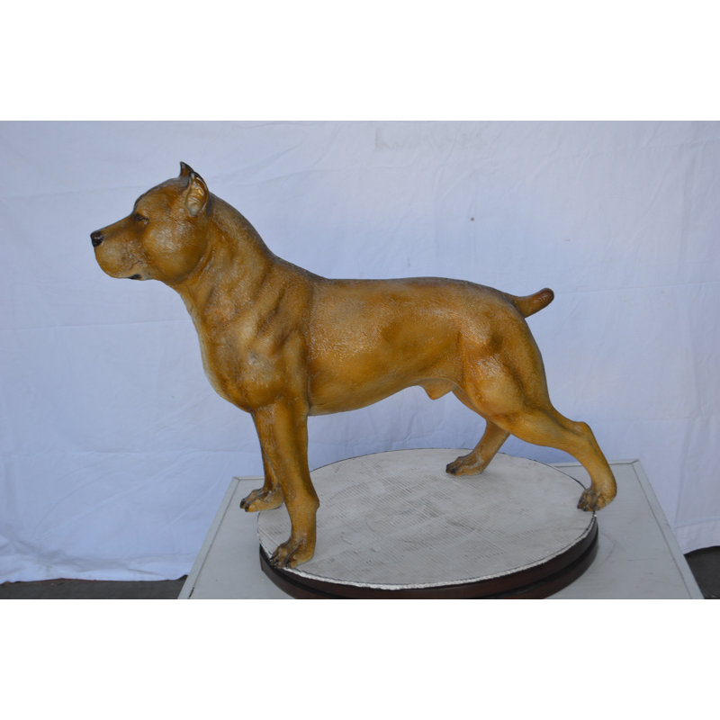 thielen pitbull dog colored statue