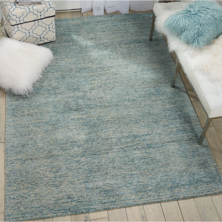 Highland Dunes Zendejas Handmade Jute/Sisal Seafoam Blue Rug & Reviews ...