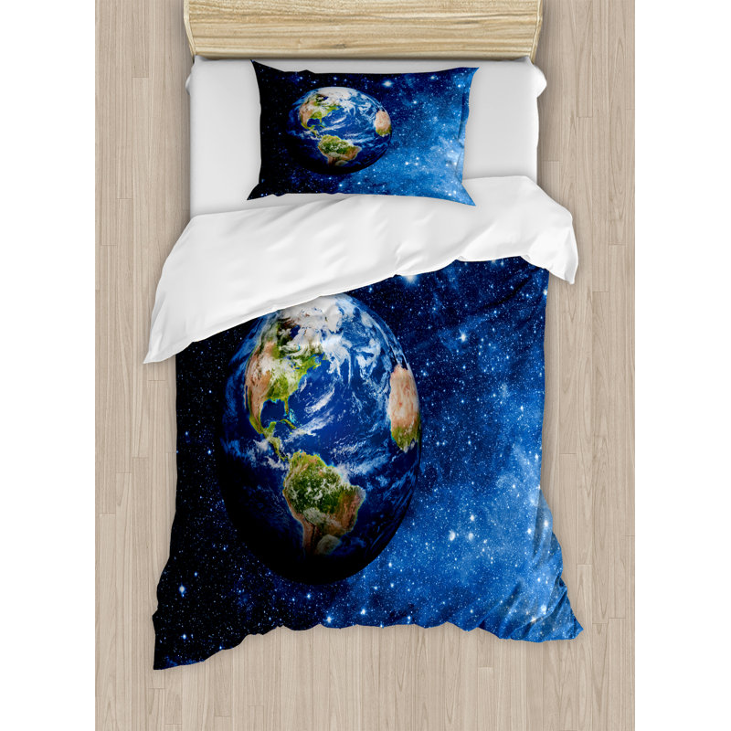 East Urban Home Space Outer View Of Planet Earth In Solar System