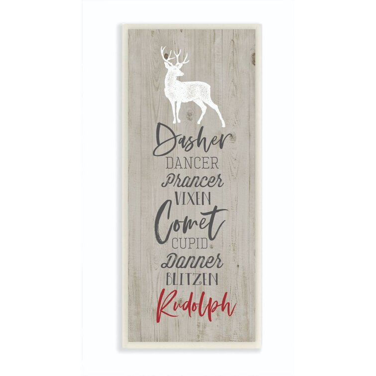 Wooden Table numbers names Santa's Reindeer Christmas Themed Table Rudolf & Co