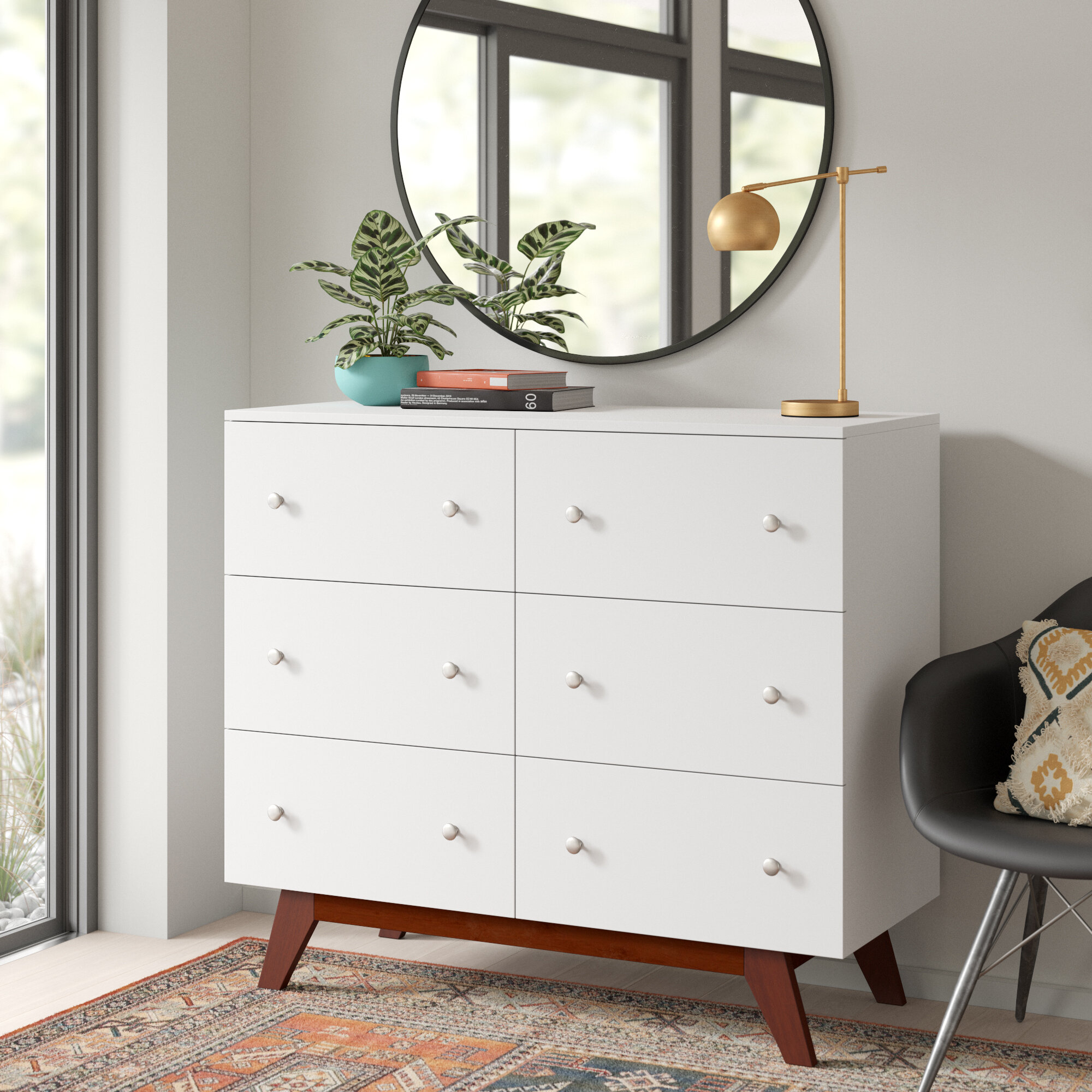 Krystal 6 Drawer Double Dresser Allmodern