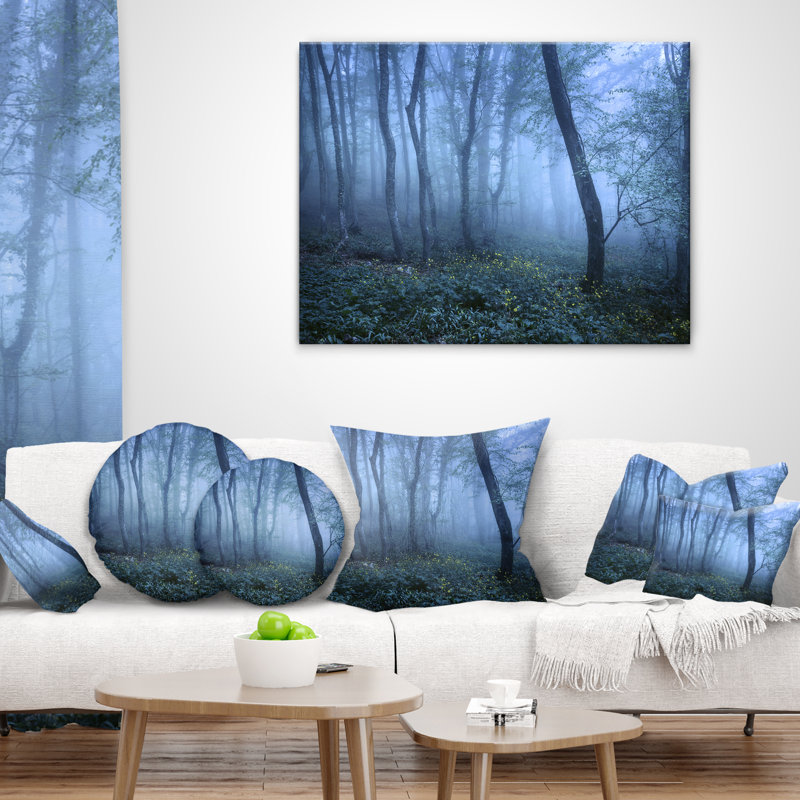 East Urban Home Trail Through Fall Forest Landscape Photo Lumbar Pillow Wayfair
