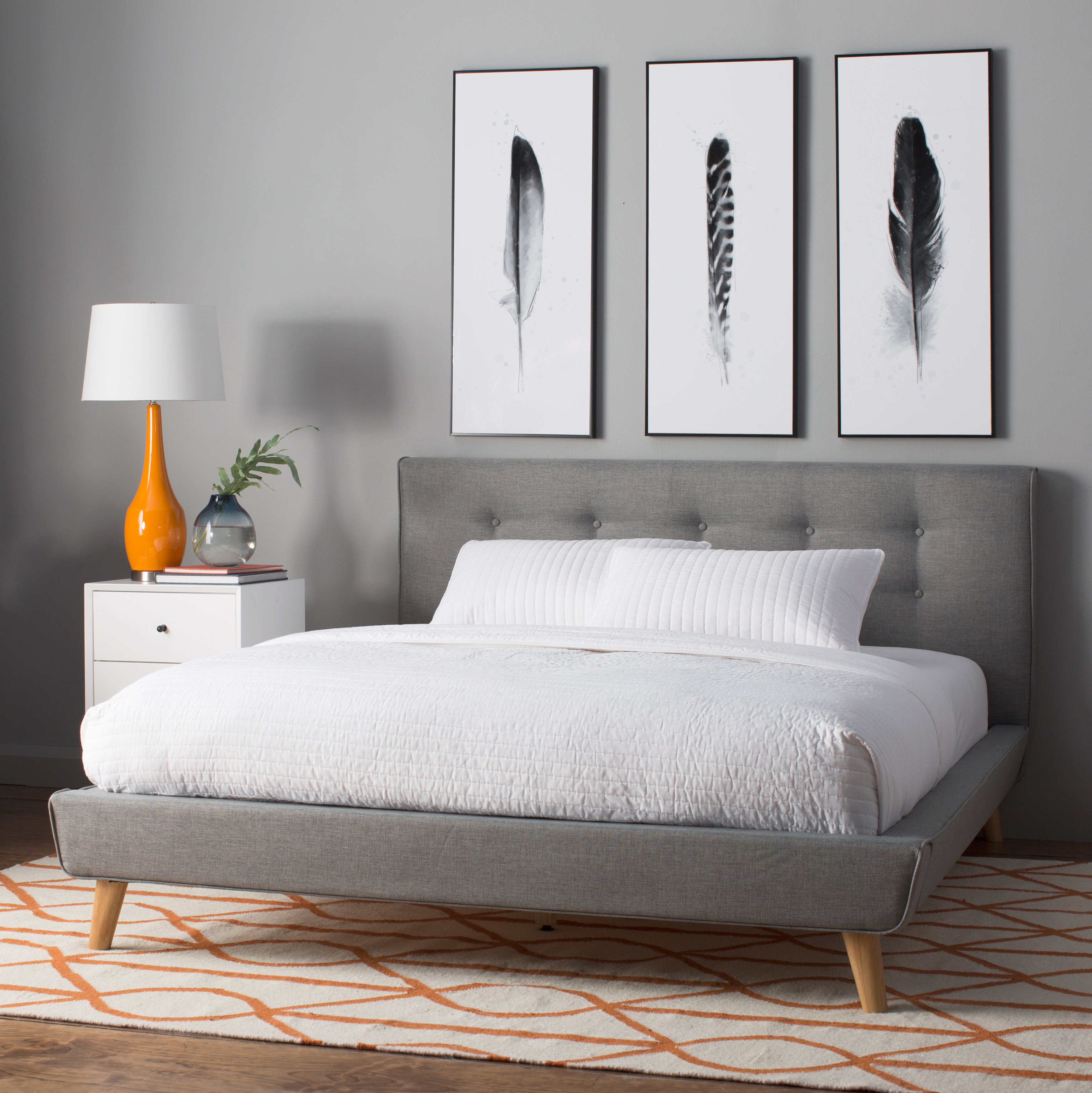 Langley Street Rasmussen Upholstered Platform Bed Reviews Wayfair