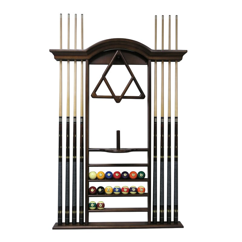 The Level Best Deluxe Wall Pool Cue Rack Reviews Wayfair