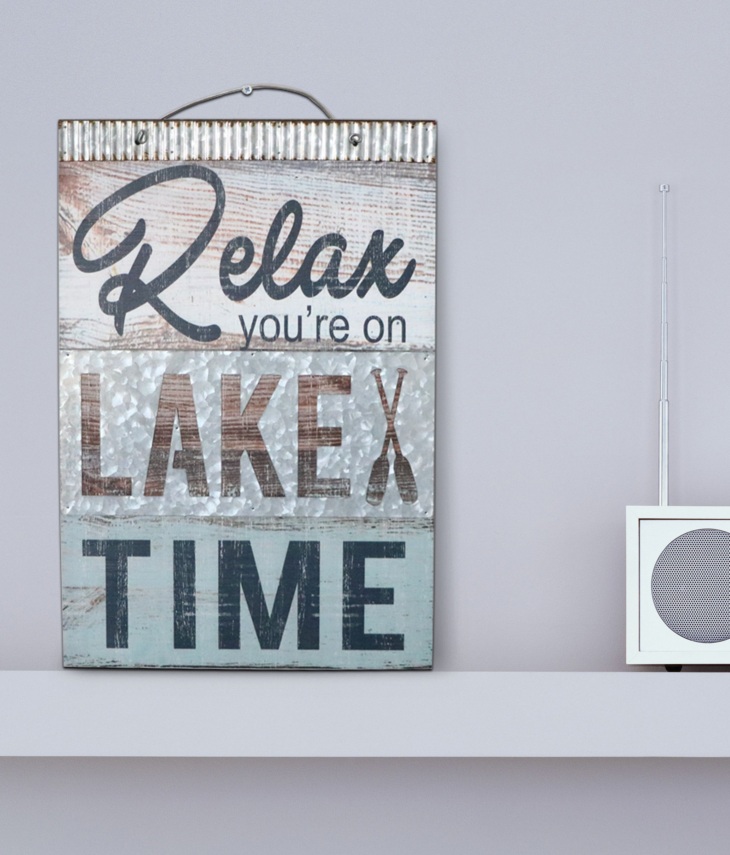 Millwood Pines Relax You Re On Lake Time Nautical Wooden Wall