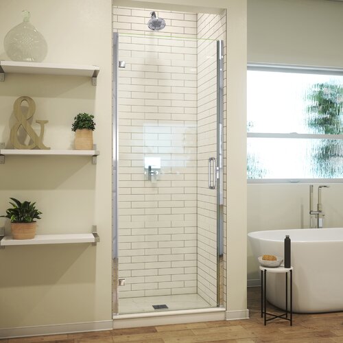 Arizona Shower Door Mp Swinging 33 X 67 Hinged Semi Frameless Shower Door Wayfair