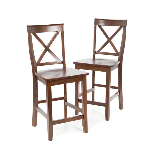 Three Posts Haslingden Solid Wood 24 Counter Stool Reviews Wayfair