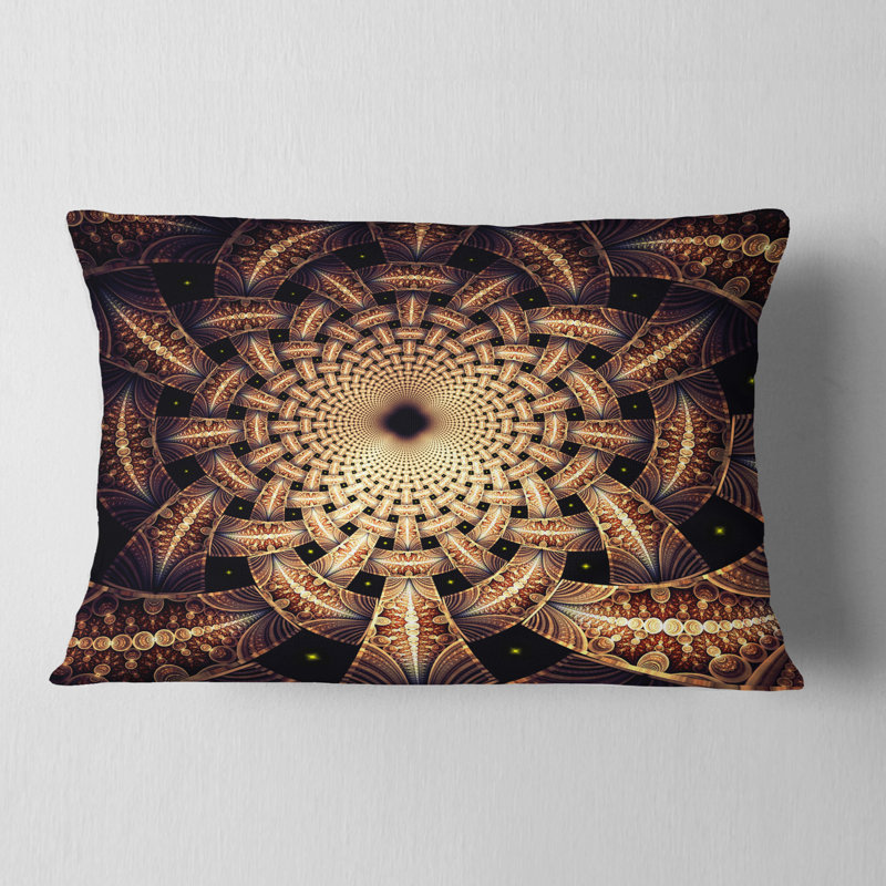 East Urban Home Floral Symmetrical Fractal Flower Design Lumbar Pillow Wayfair