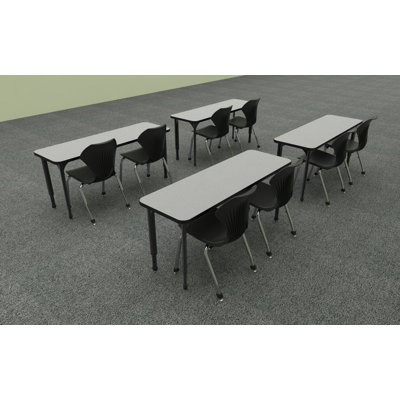 Classroom Set 4 MultiStudent Desks  8 Chairs Marco Group Inc