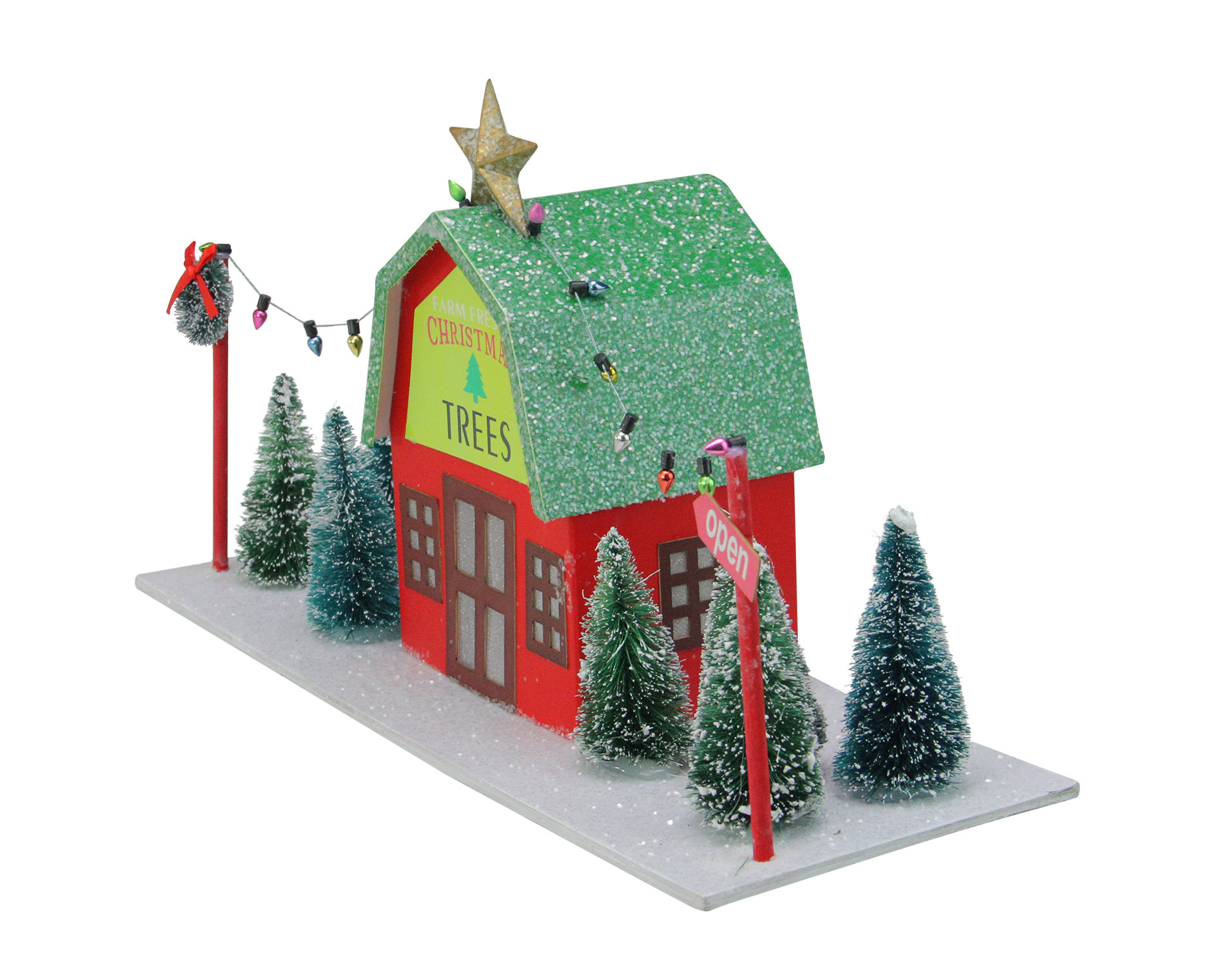 The Holiday Aisle Prelit Christmas Tree Store With Pine Trees