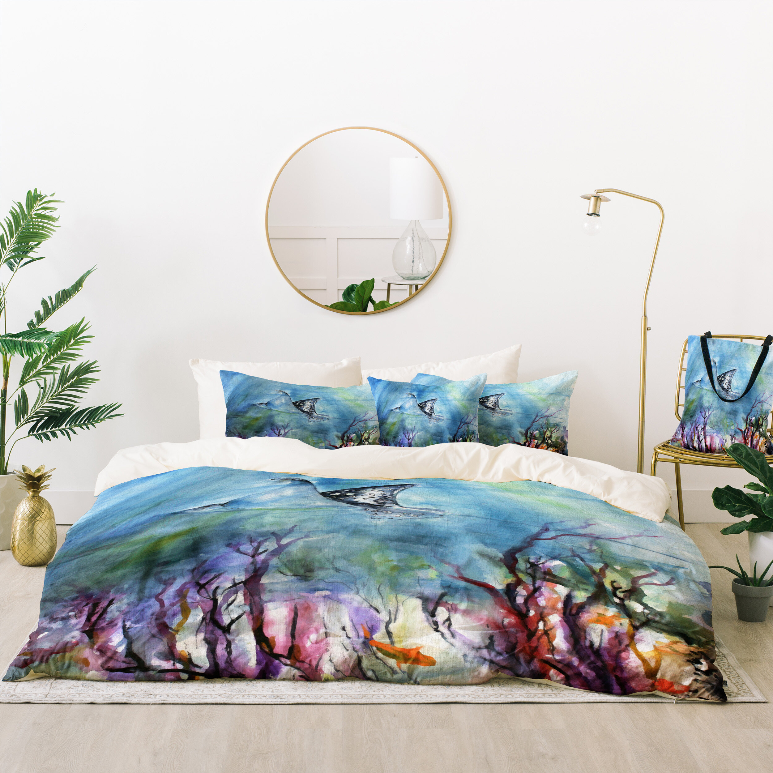 East Urban Home Ginette Fine Art Birds Of The Ocean Duvet Cover