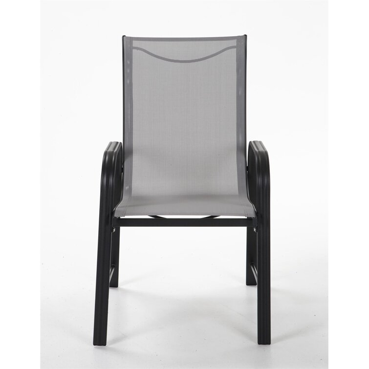 black sling back patio chairs