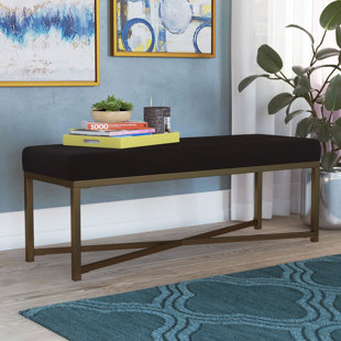 Go to store & view more images Mercury Row Lonon Rectangle Velvet Bench