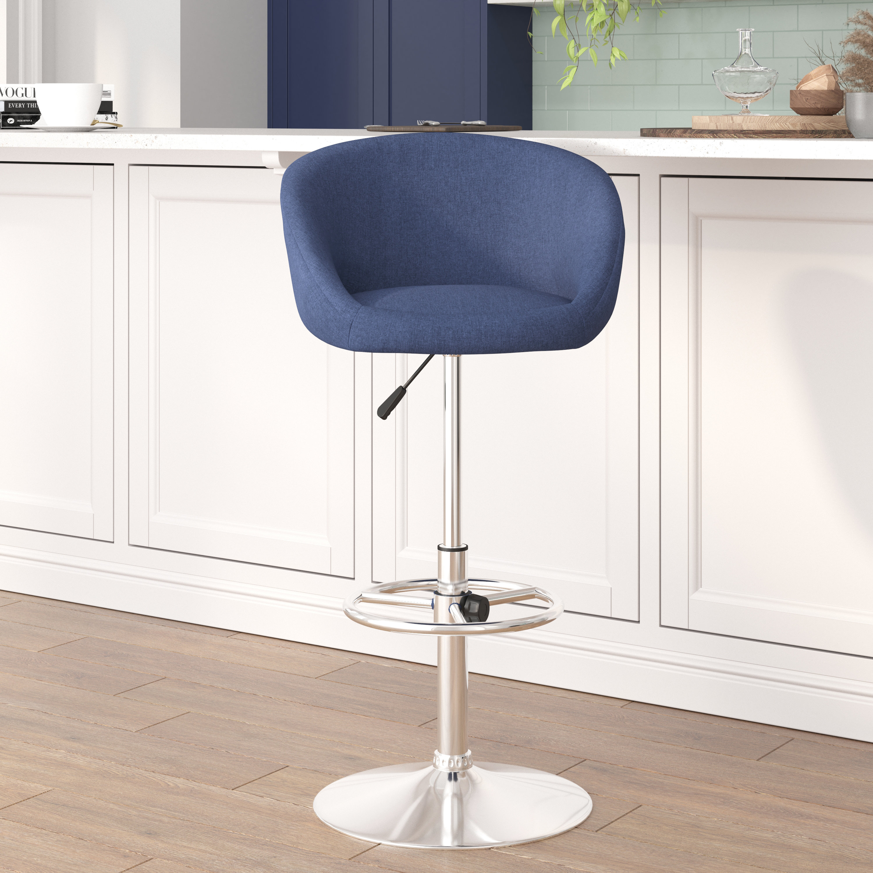 Orren Ellis Nordin Swivel Adjustable Height Bar Stool & Reviews Wayfair