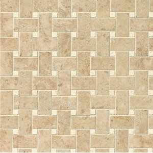Basket Weave Polished Marble Mosaic Tile in Pasha