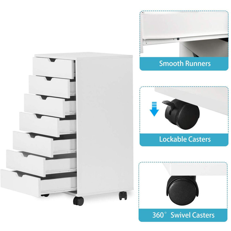 Symple Stuff Hamann 7 Drawer Vertical Filing Cabinet Reviews Wayfair
