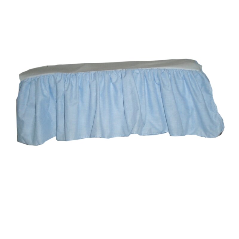 blue crib skirt