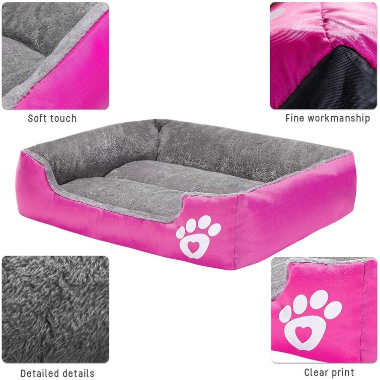 BingoPaw Dog Bed Sofa Large Dog Bed with Bolster and Removable Cover for Huge,Large Dogs Rectangle Washable Huge Dog Bed