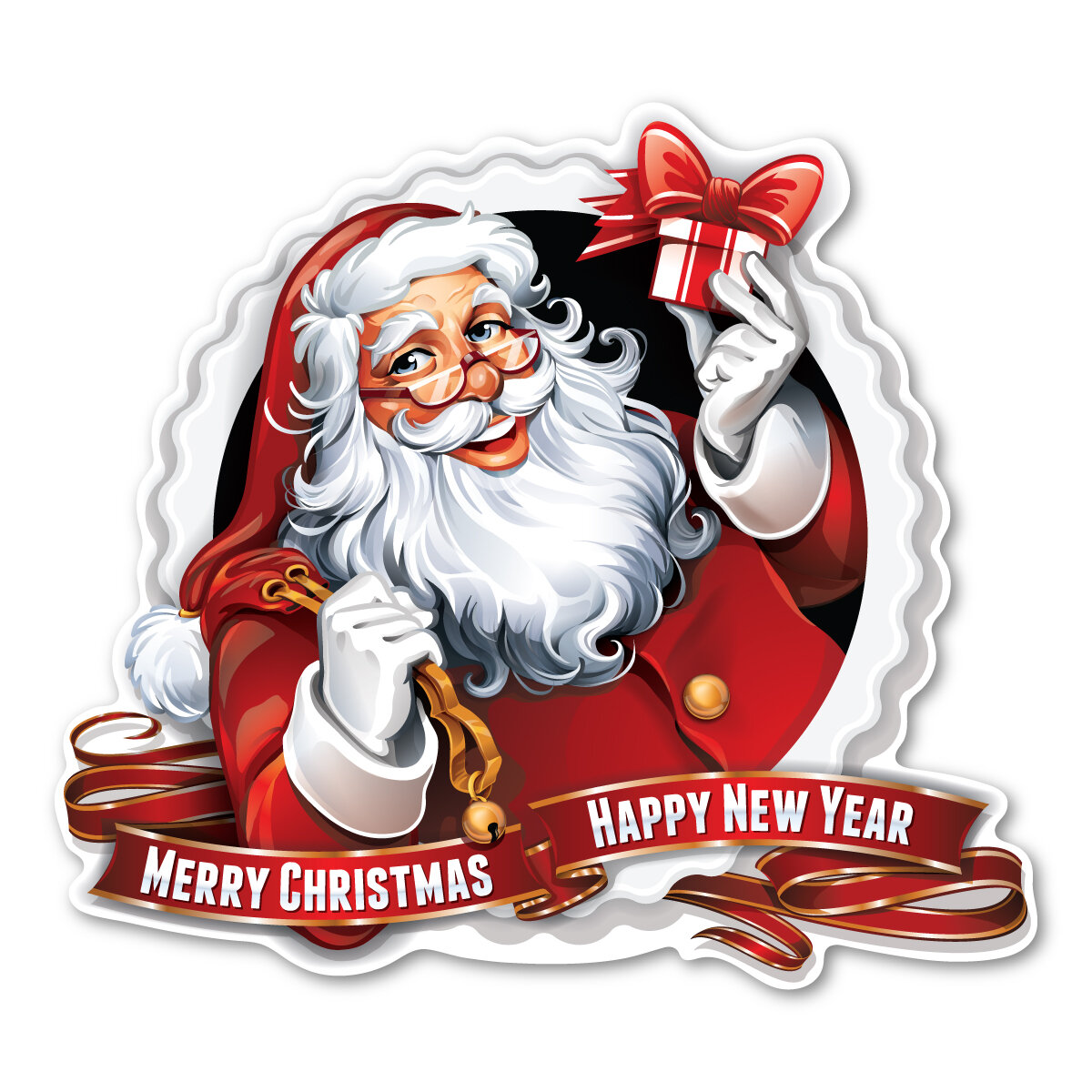 The Holiday Aisle Merry Christmas And Happy New Year Santa Magnet Reviews Wayfair