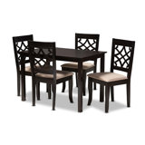Sugarland 5 - Piece Solid Oak Dining Set by Red Barrel Studio®